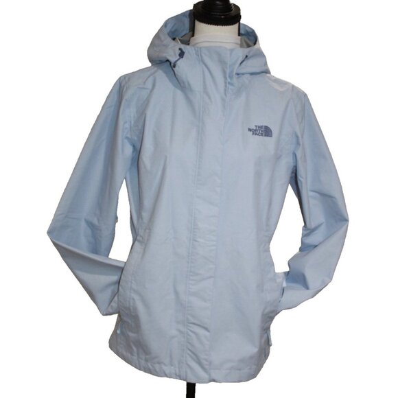 The North Face DryVent Hooded Waterproof Lined Jacket Periwinkle Mint Womens M - Picture 9 of 9
